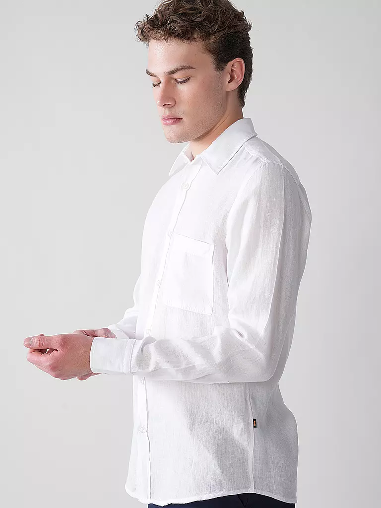 BOSS | Chemise en lin coupe droite RELEGANT | Blanc