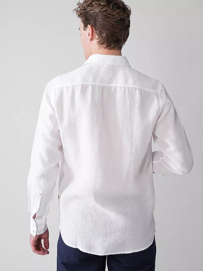 BOSS | Chemise en lin coupe droite RELEGANT | Blanc