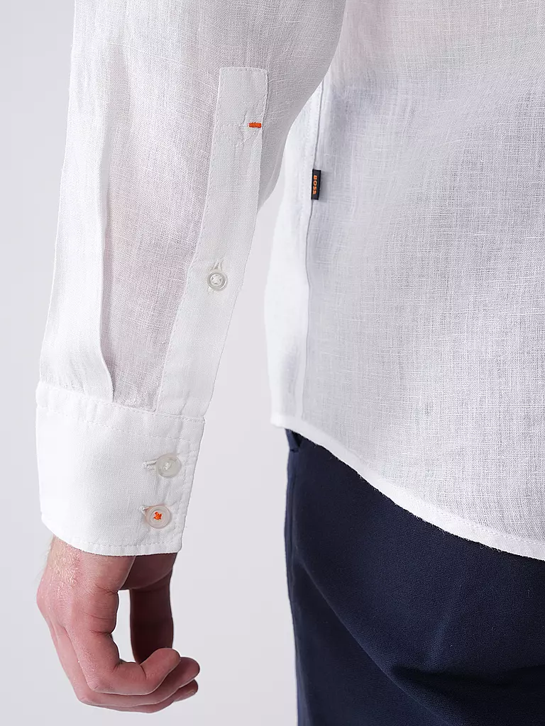 BOSS | Chemise en lin coupe droite RELEGANT | Blanc