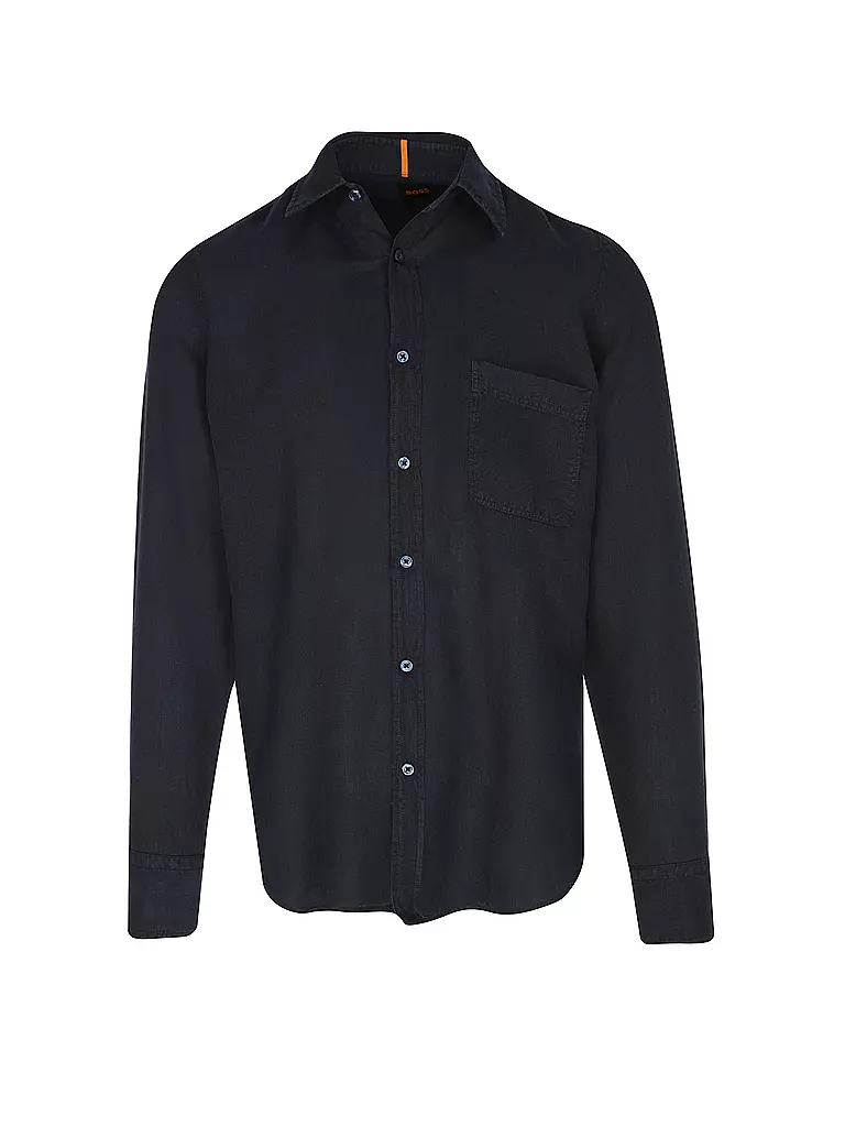 BOSS | Chemise en lin coupe Regular RELEGANT | Bleu