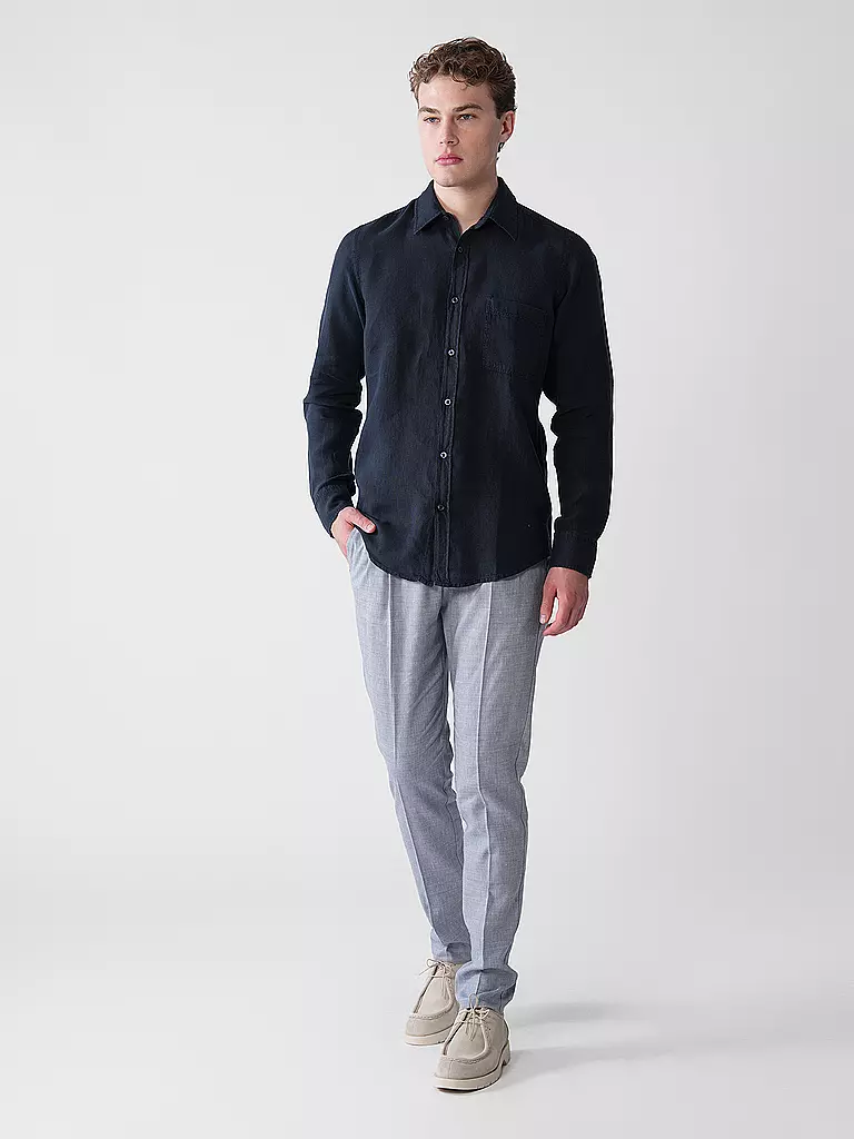 BOSS | Chemise en lin coupe Regular RELEGANT | Bleu