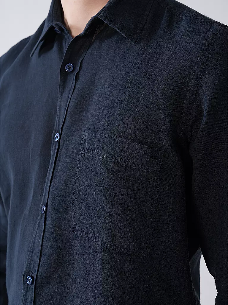 BOSS | Chemise en lin coupe Regular RELEGANT | Bleu