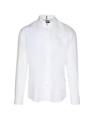 BOSS | Chemise en lin coupe slim H-ROAN | Blanc