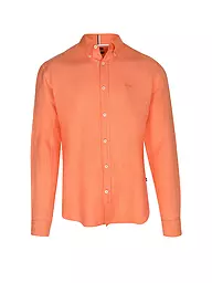 BOSS | Chemise en lin coupe slim H-ROAN | Orange