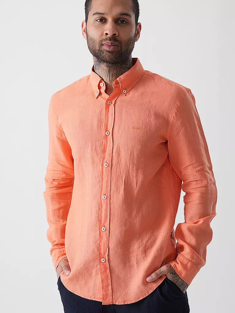 BOSS | Chemise en lin coupe slim H-ROAN | 
