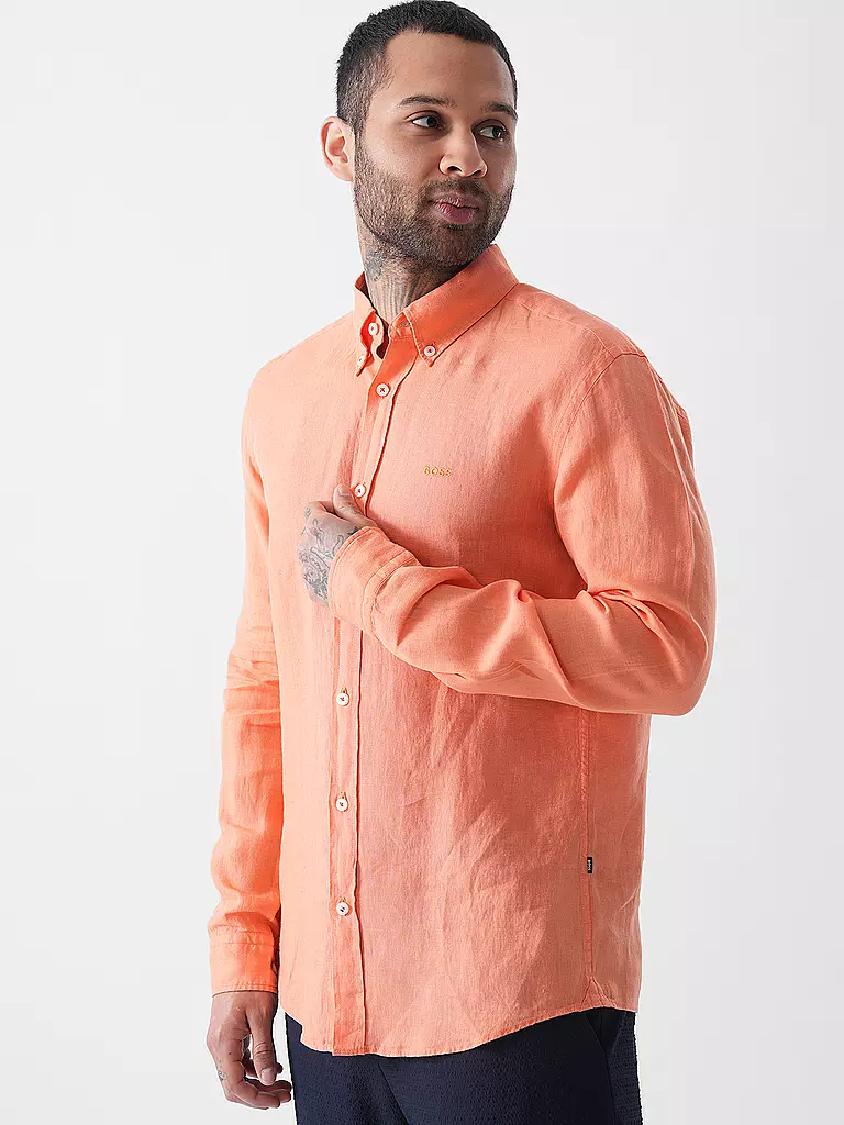 BOSS | Chemise en lin coupe slim H-ROAN | 