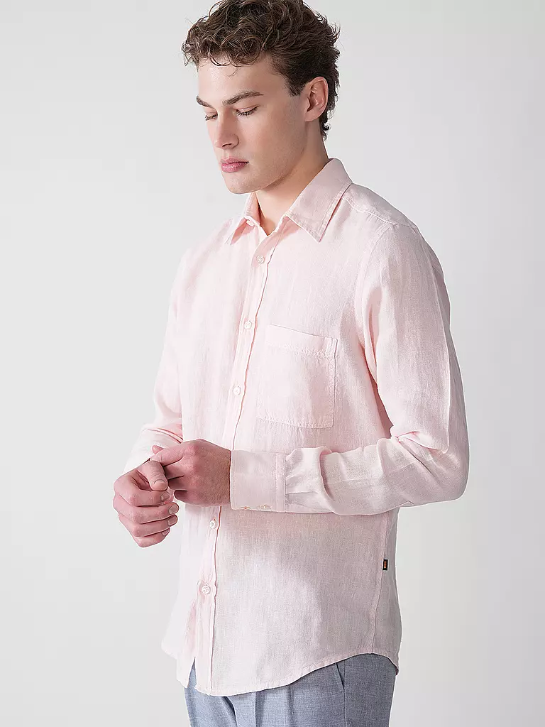 BOSS | Chemise en lin Regular Fit RELEGANT | Rose