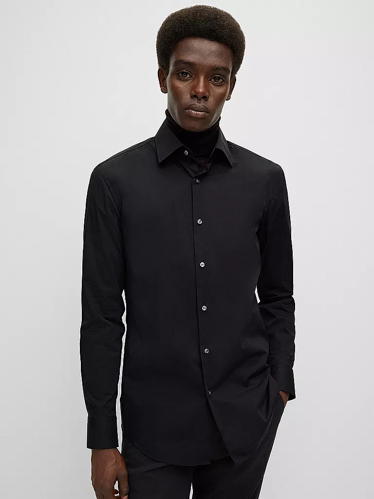 BOSS | Chemise Slim Fit Hank | schwarz