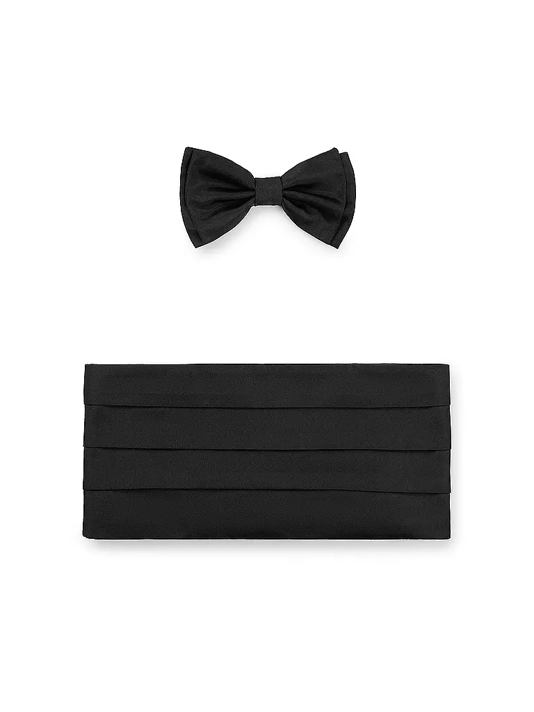 BOSS | Coffret cadeau nœud papillon et ceinture de smoking 2 pièces | Noir