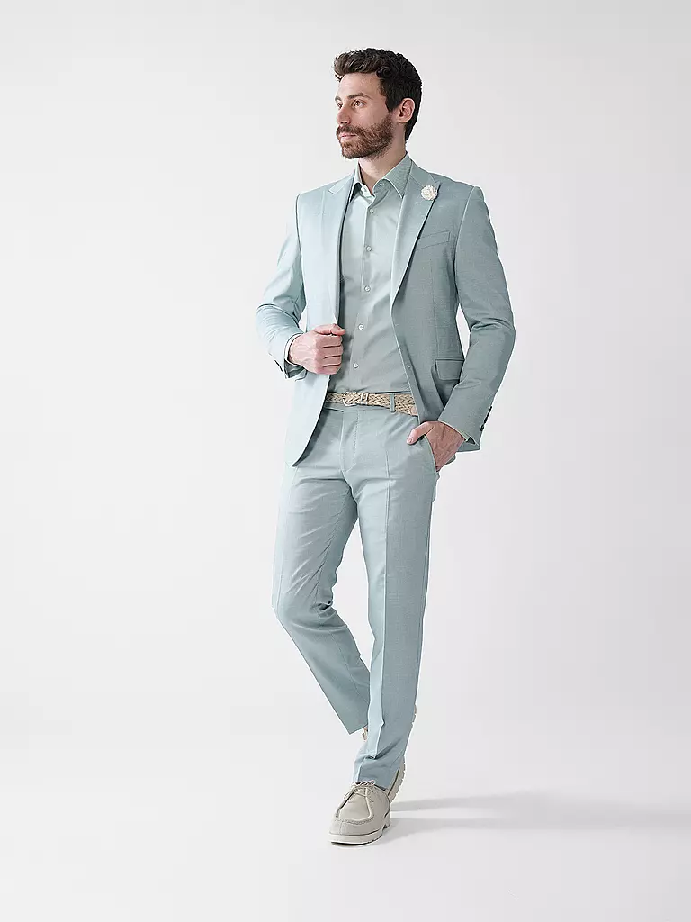 BOSS | Hemd Slim Fit  H-HANK | Vert clair