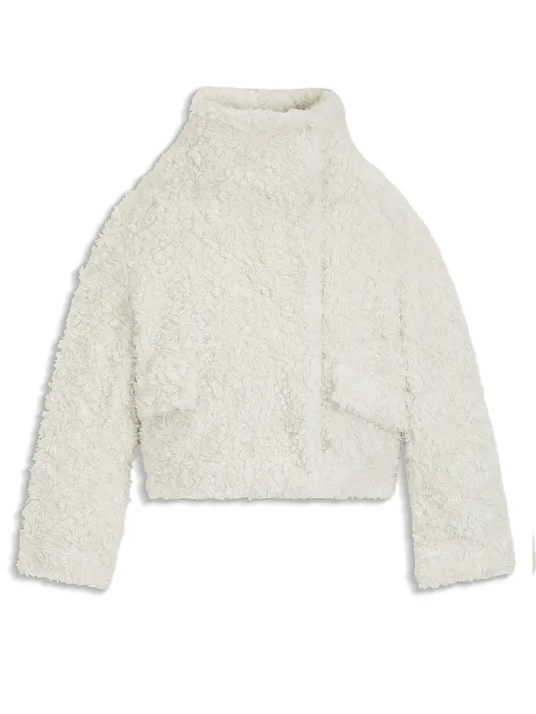 BOSS | Jacke in Felloptik CITEDDY1 | Blanc