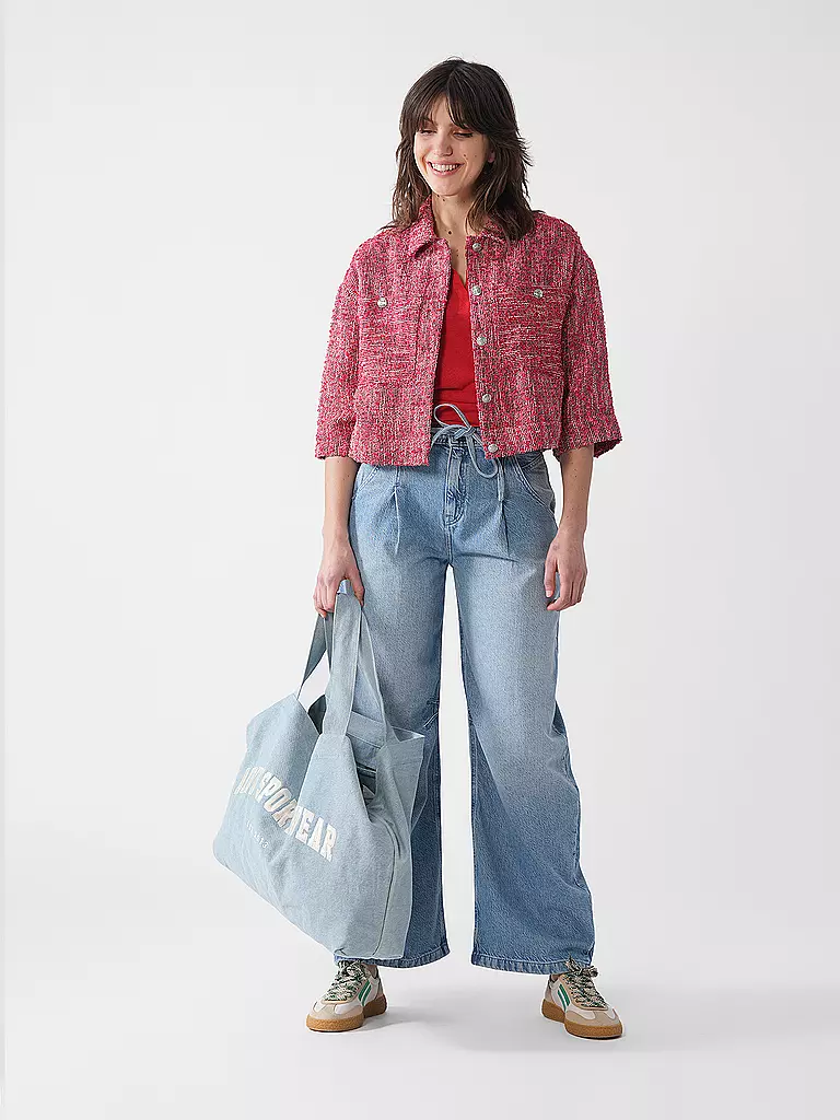 BOSS | Jeans coupe ballon plissé | Bleu