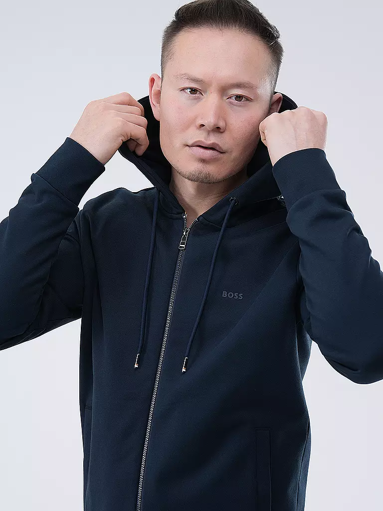 BOSS | Kapuzensweatjacke SEEGER | Bleu