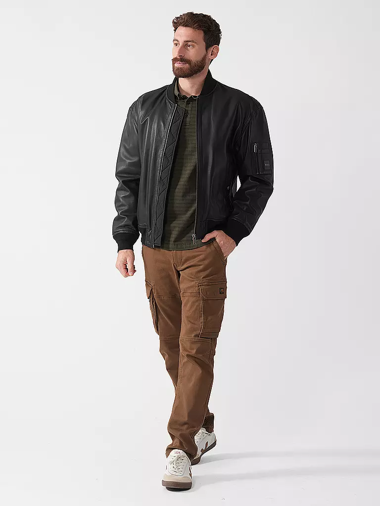 BOSS | Lederjacke JUGE | Noir