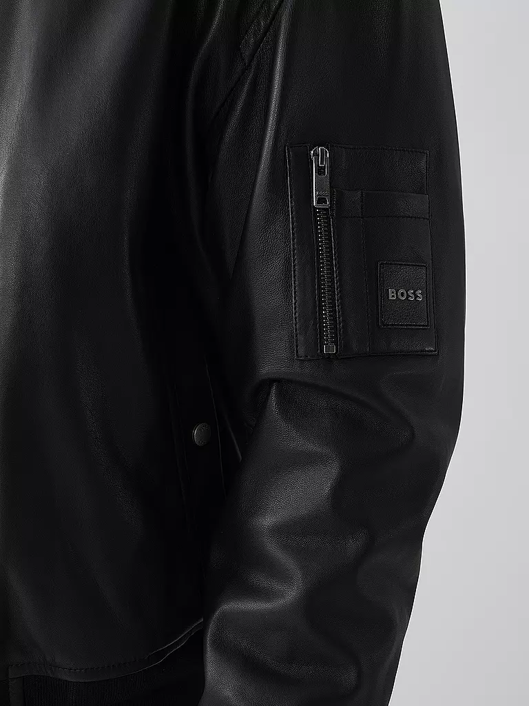 BOSS | Lederjacke JUGE | Noir