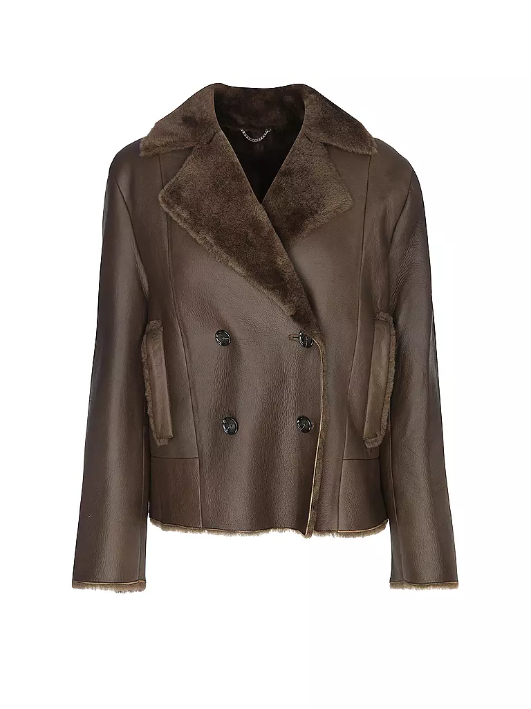 BOSS | Lederjacke | Marron