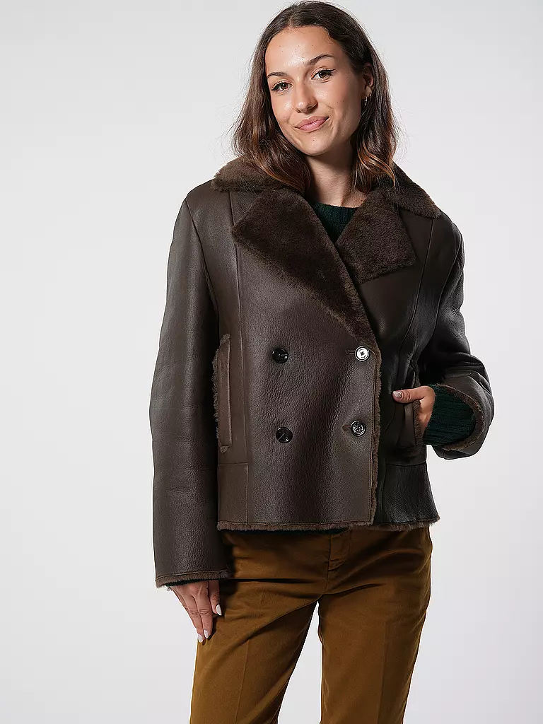 BOSS | Lederjacke | Marron