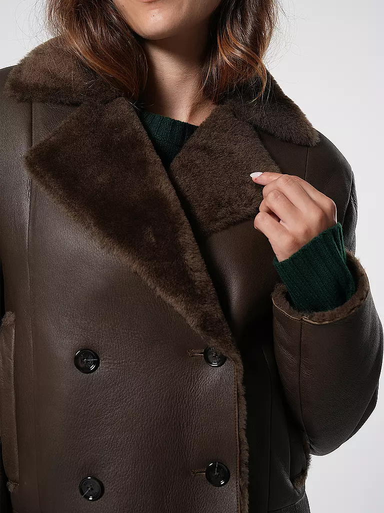 BOSS | Lederjacke | Marron