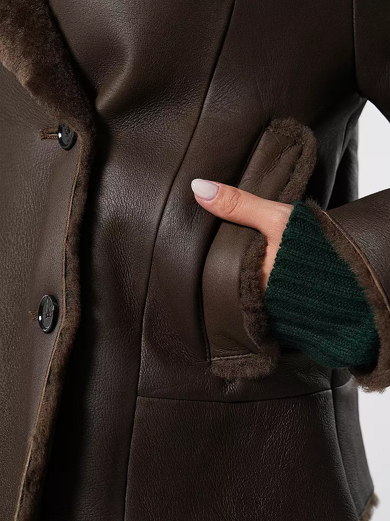 BOSS | Lederjacke | Marron