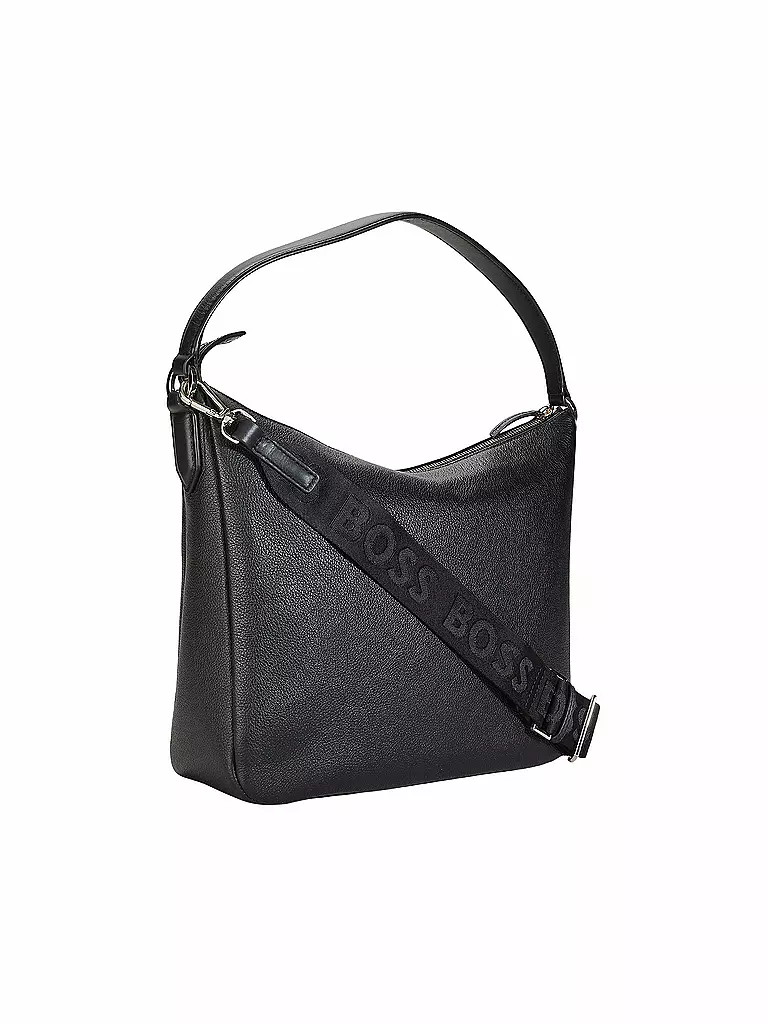 BOSS | Ledertasche - Hobo Bag ALYCE Medium | schwarz