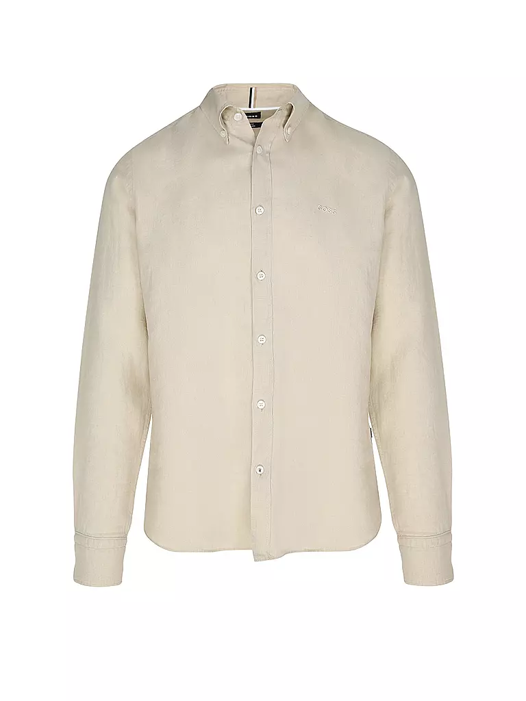 BOSS | Leinenhemd Slim Fit H-ROAN | beige