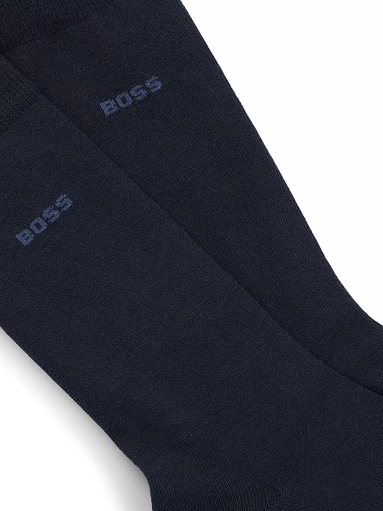 BOSS | Lot de 2 paires de chaussettes bleu foncé | dunkelblau