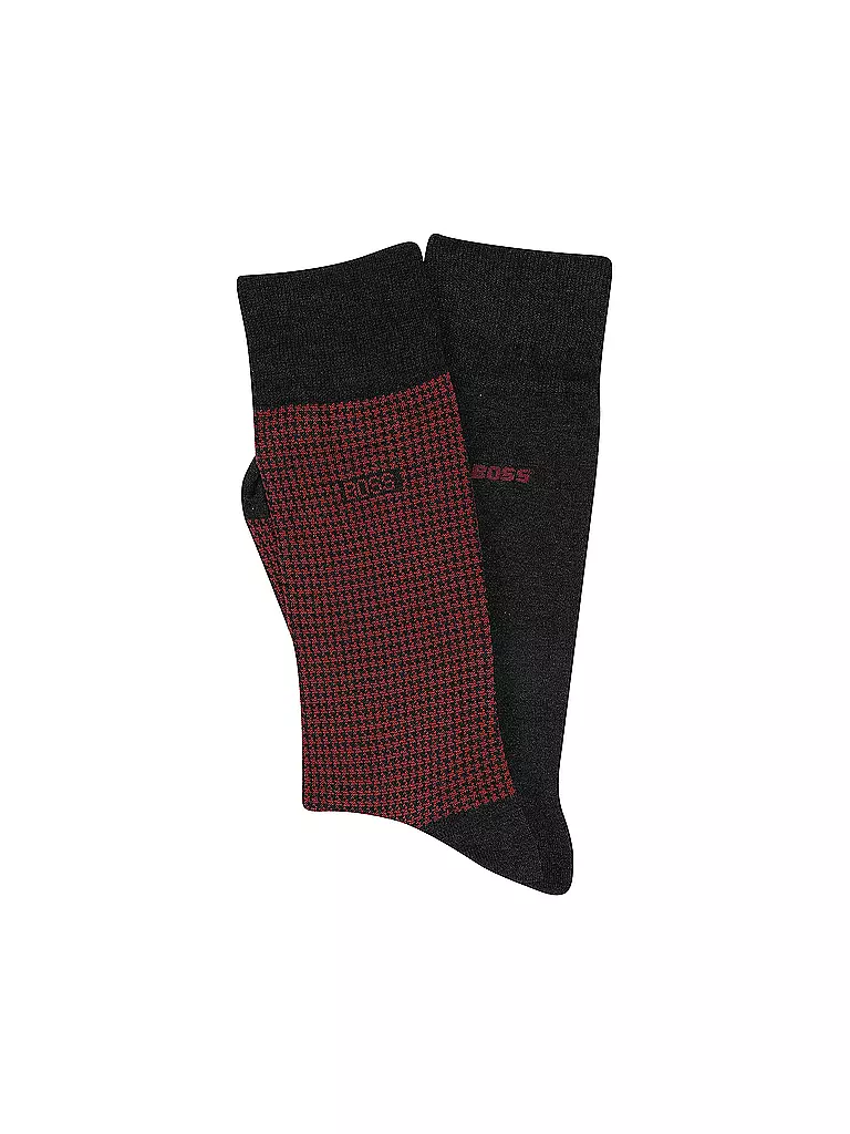 BOSS | Lot de 2 paires de chaussettes charcoal | grau