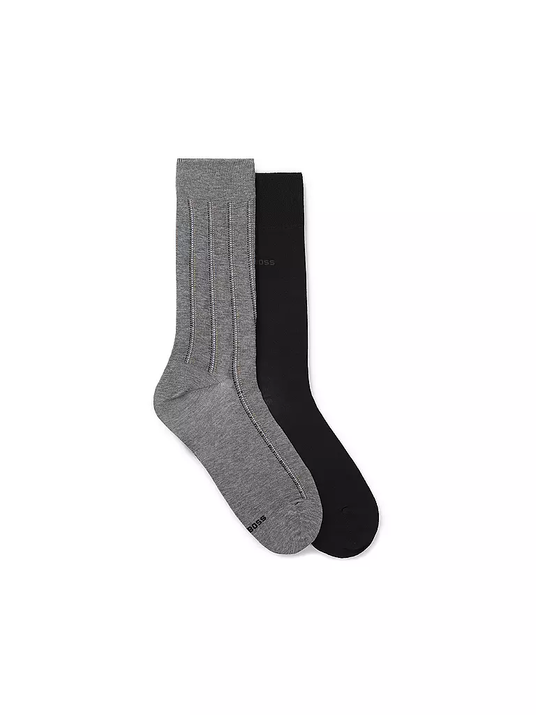 BOSS | Lot de 2 paires de chaussettes gris moyen | grau