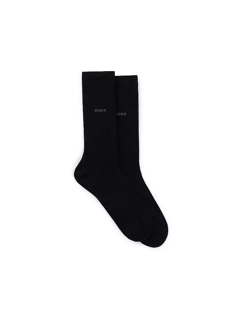 BOSS | Lot de 2 paires de chaussettes noires | Noir