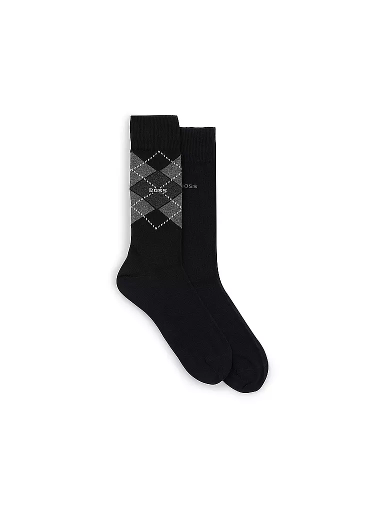 BOSS | Lot de 2 paires de chaussettes noires | schwarz