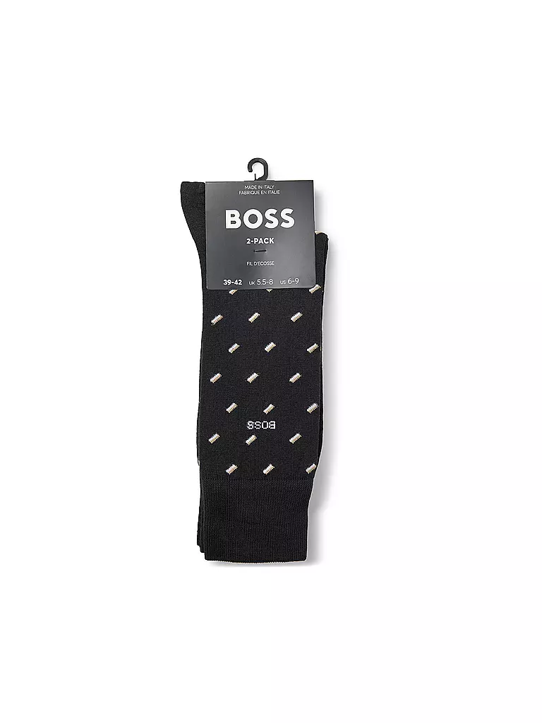 BOSS | Lot de 2 paires de chaussettes noires | schwarz