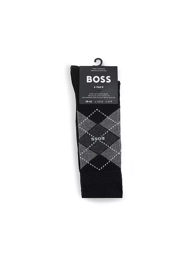 BOSS | Lot de 2 paires de chaussettes noires | schwarz
