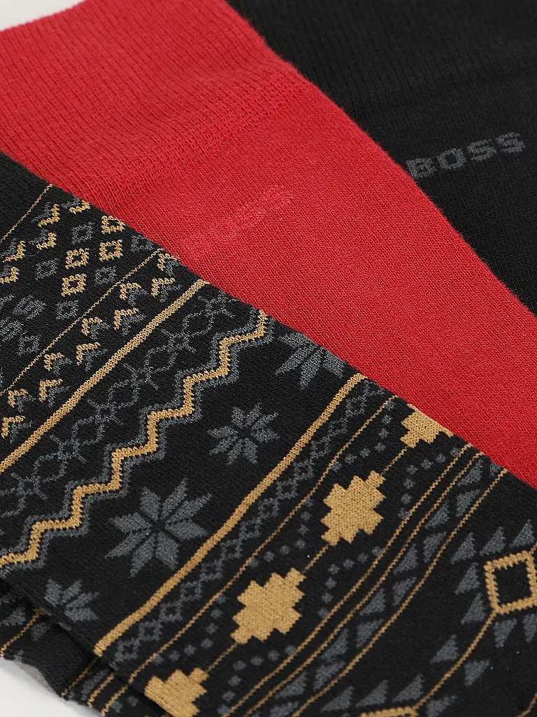 BOSS | Lot de 3 paires de chaussettes open miscellaneous | Noir