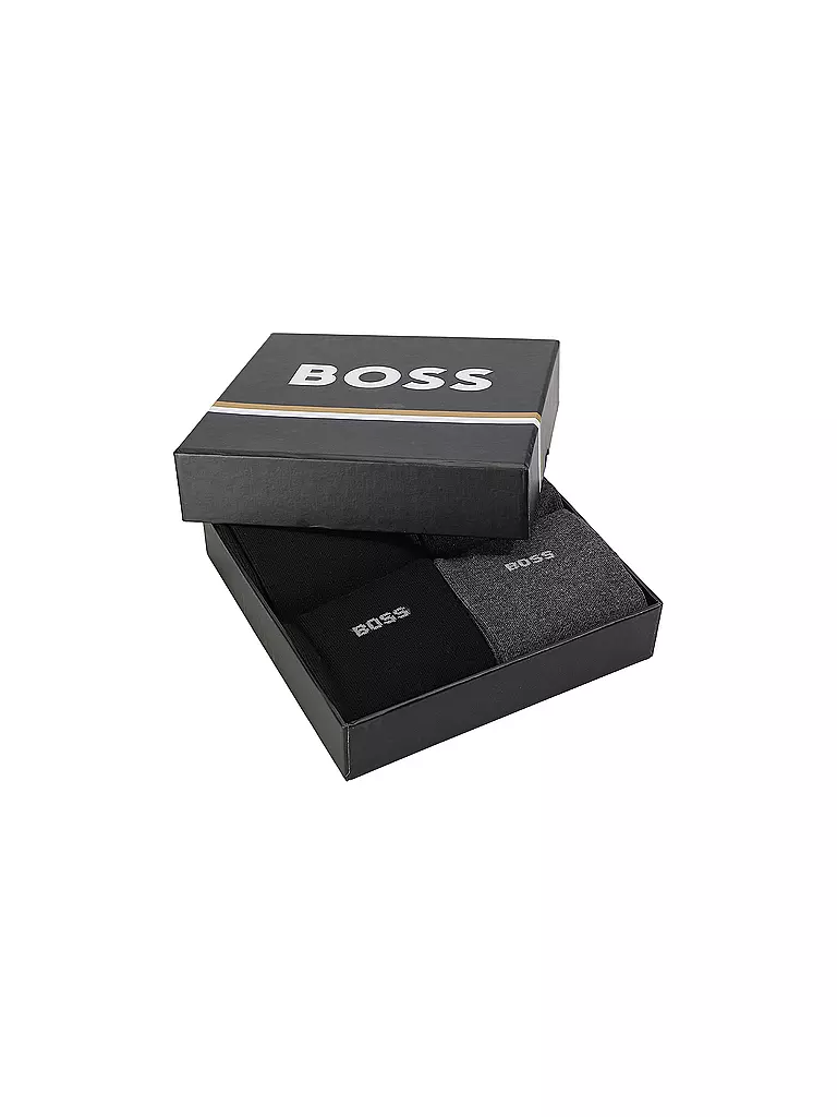 BOSS | Lot de 4 paires de chaussettes noires | Noir