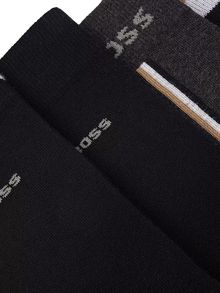 BOSS | Lot de 4 paires de chaussettes noires |