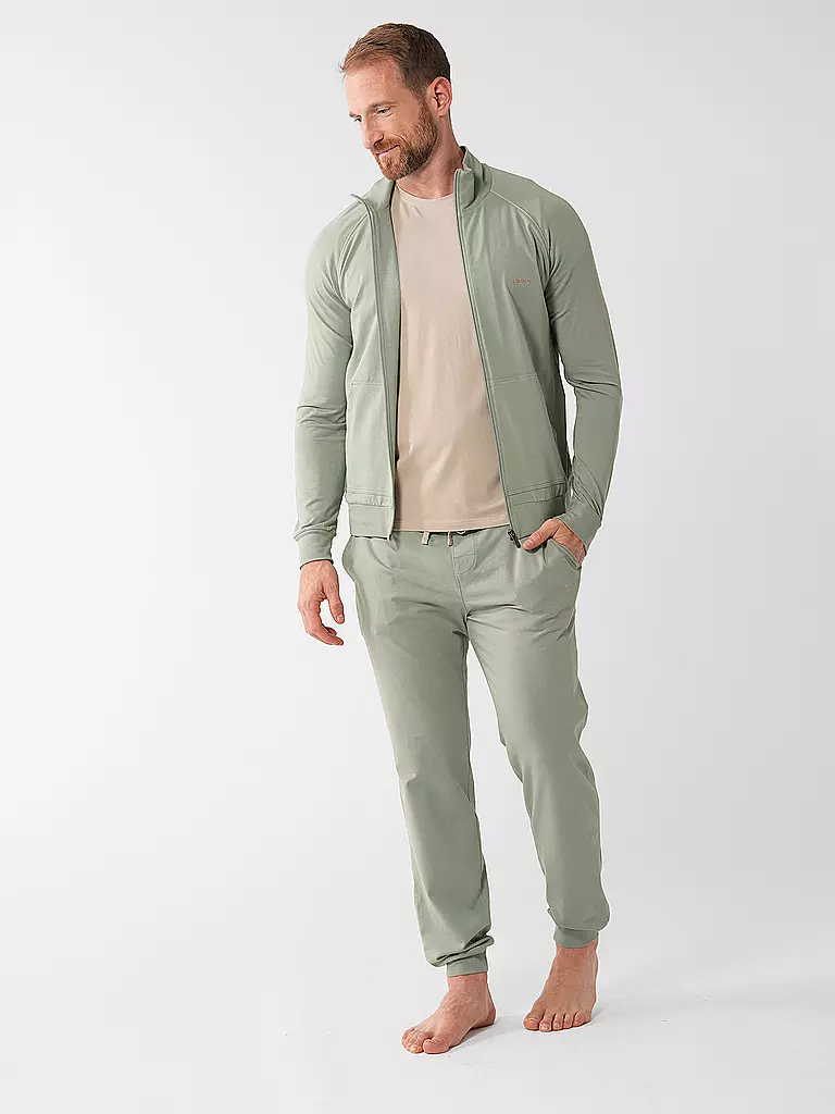 BOSS | Loungewear Jacke | Vert clair
