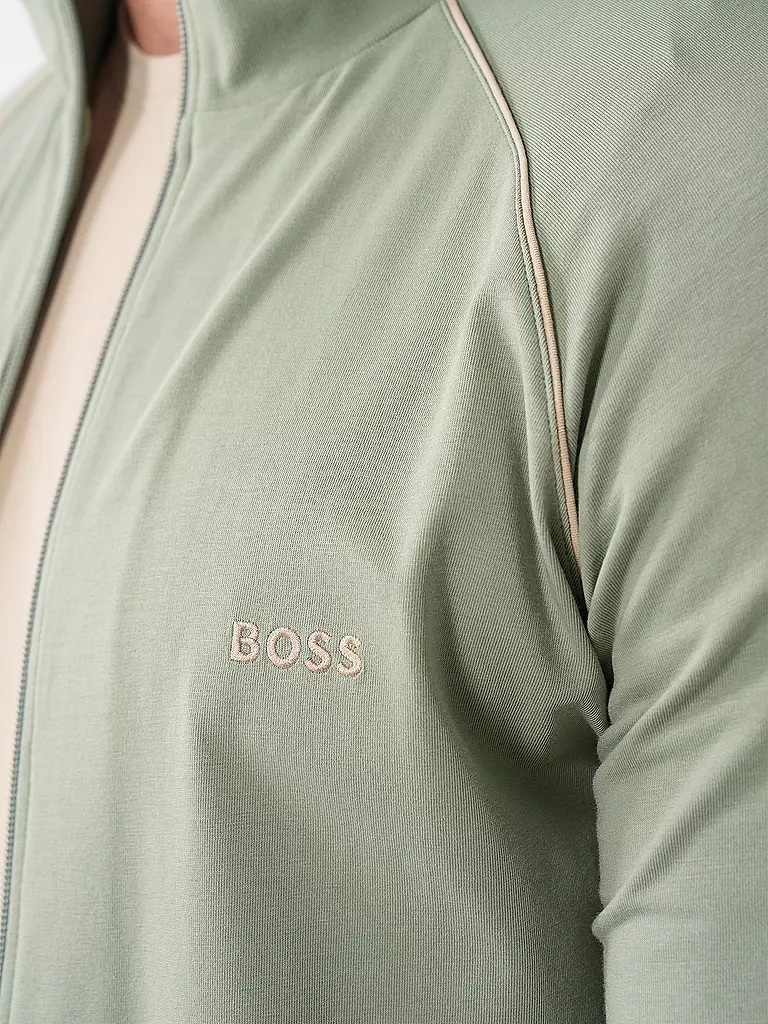 BOSS | Loungewear Jacke | Vert clair