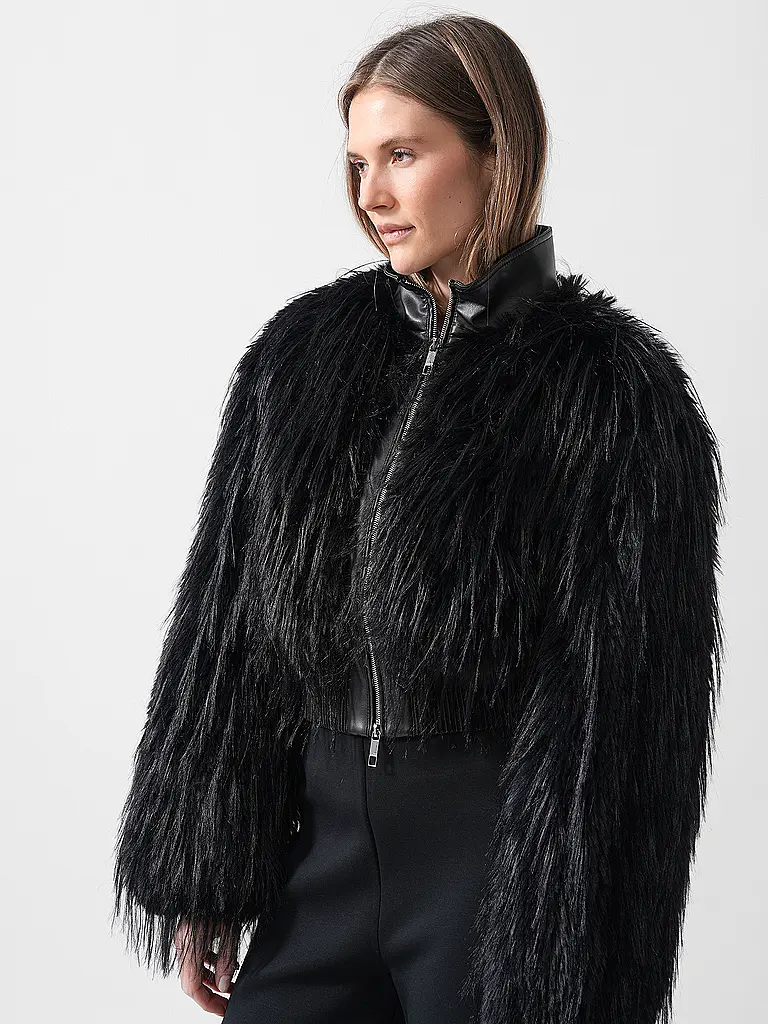 BOSS | Nom du produit: Veste aspect fourrure CECOOL | Noir