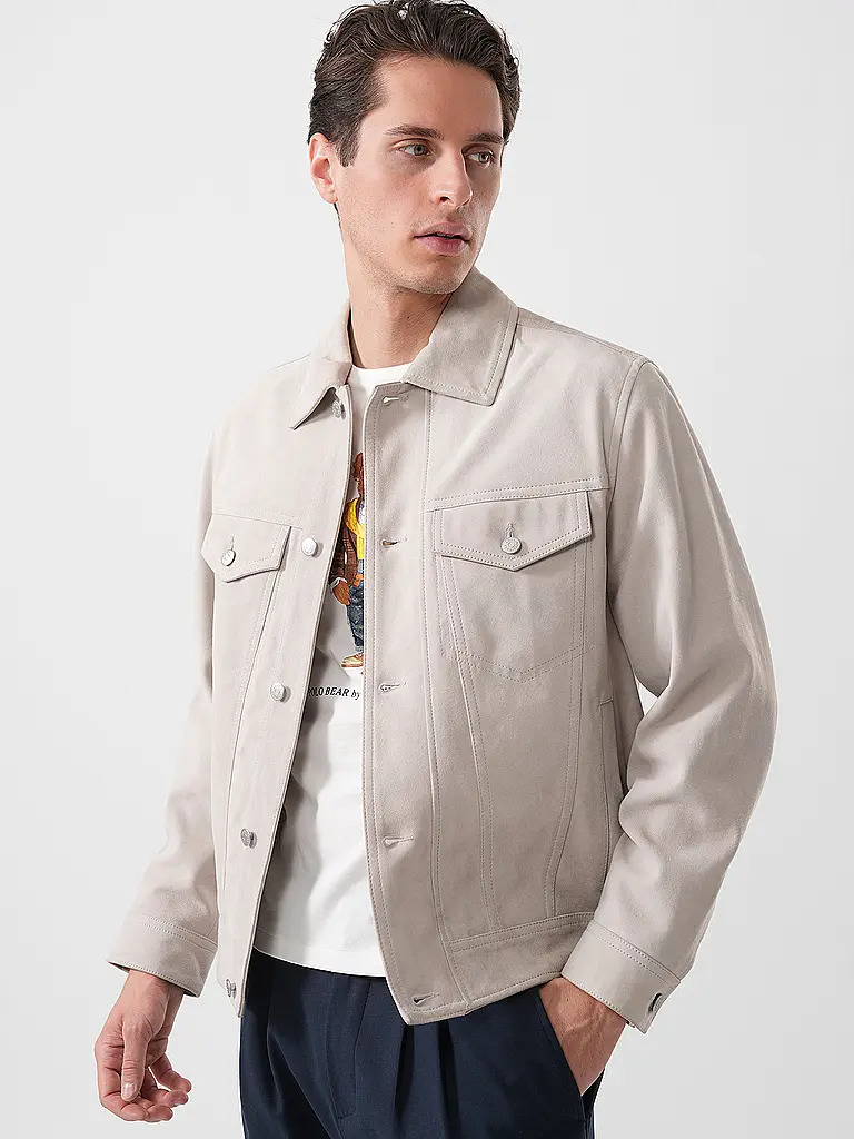 BOSS | Nom du produit: Veste en cuir JOHOT | Beige