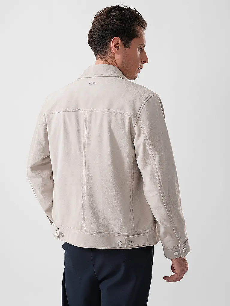 BOSS | Nom du produit: Veste en cuir JOHOT | Beige