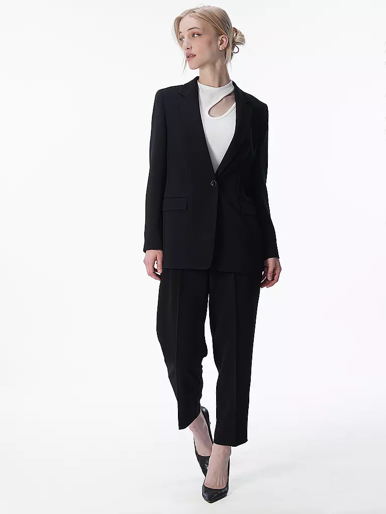 BOSS | Pantalon de tailleur coupe droite TAPIAH | schwarz