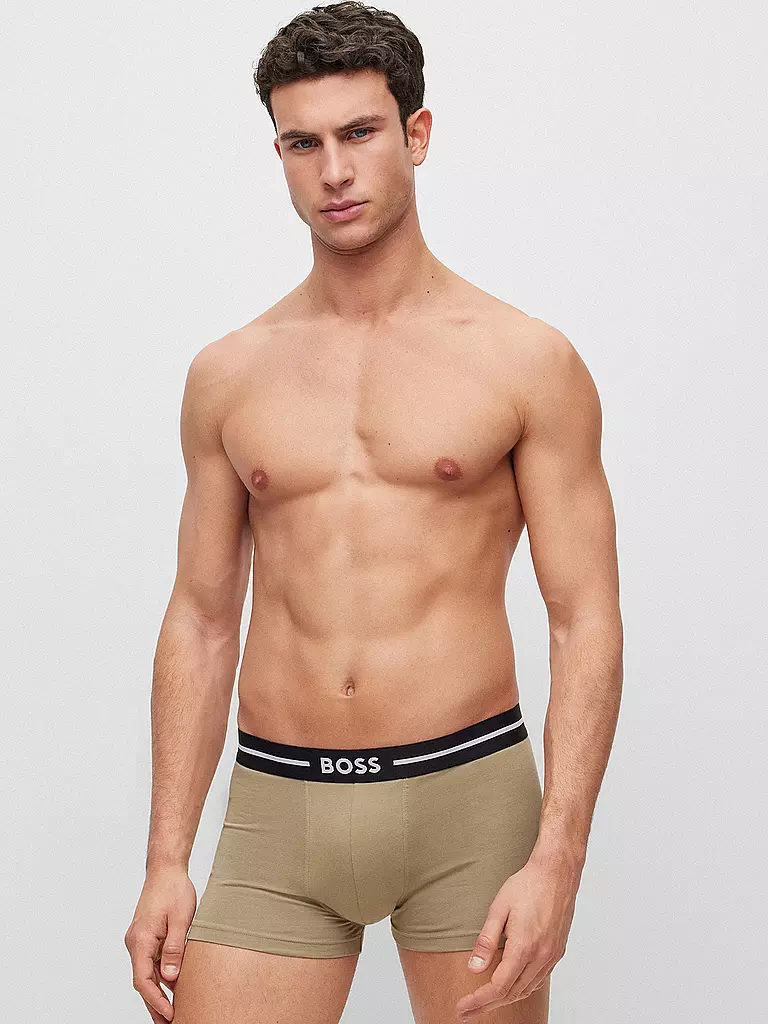 BOSS | Pants lot de 3 noir olive à motifs | schwarz