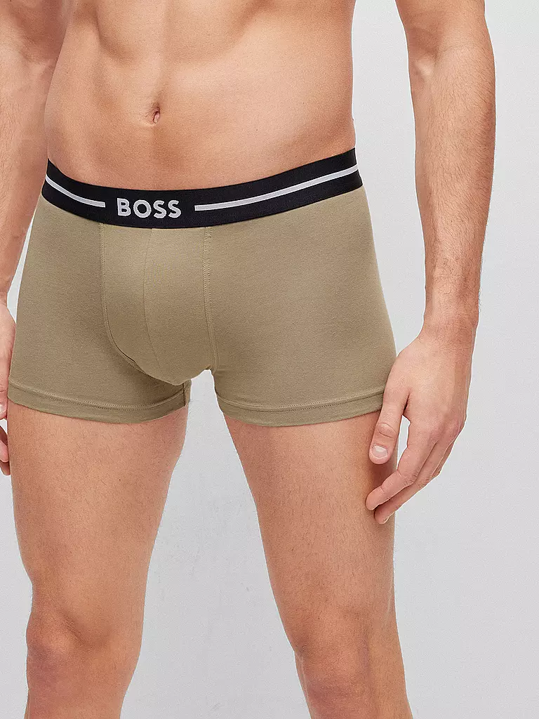 BOSS | Pants lot de 3 noir olive à motifs | 