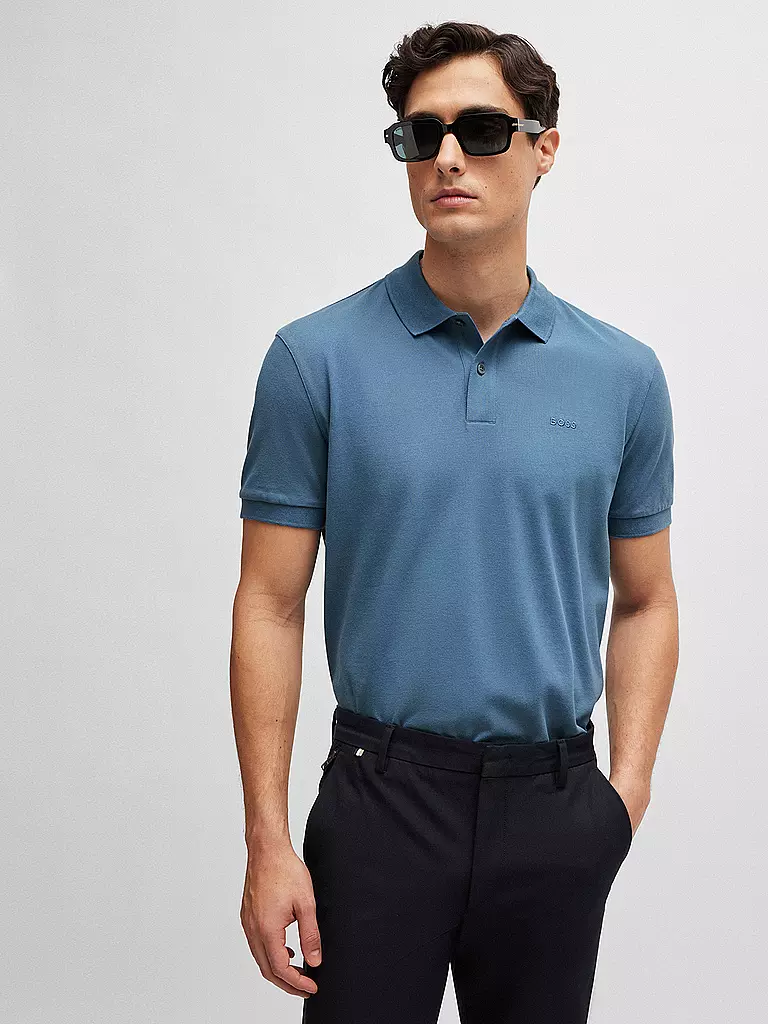 BOSS | Poloshirt Regular Fit PALLAS | Bleu clair