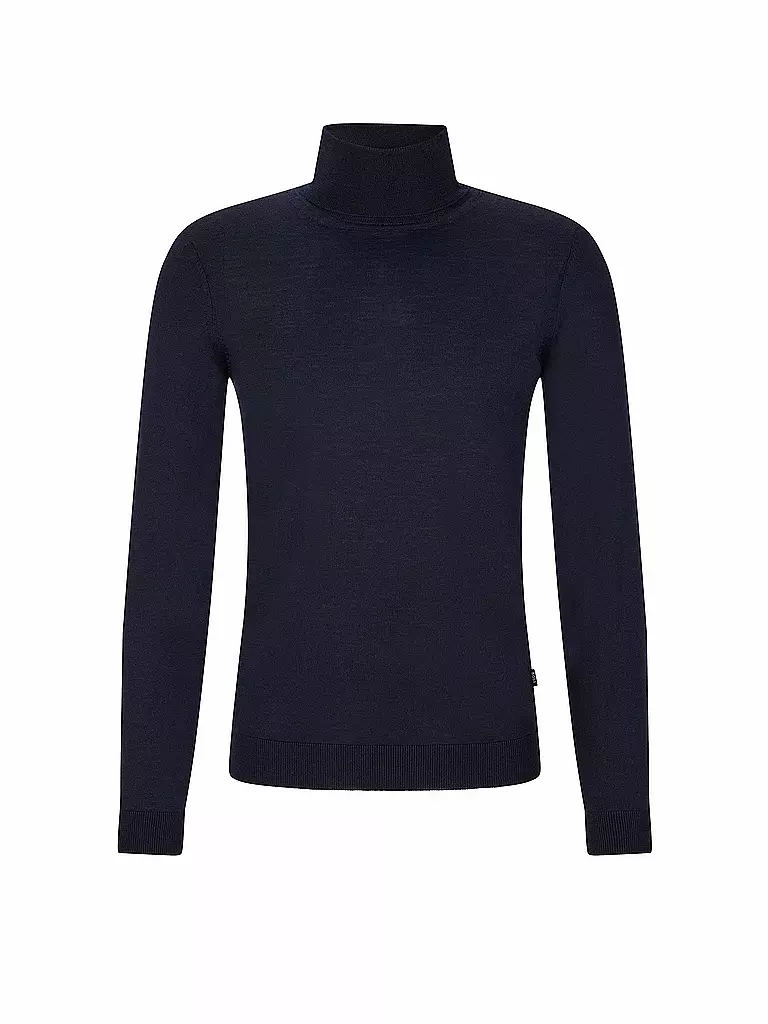 BOSS | Pull à col roulé Slim Fit MUSSO | dunkelblau