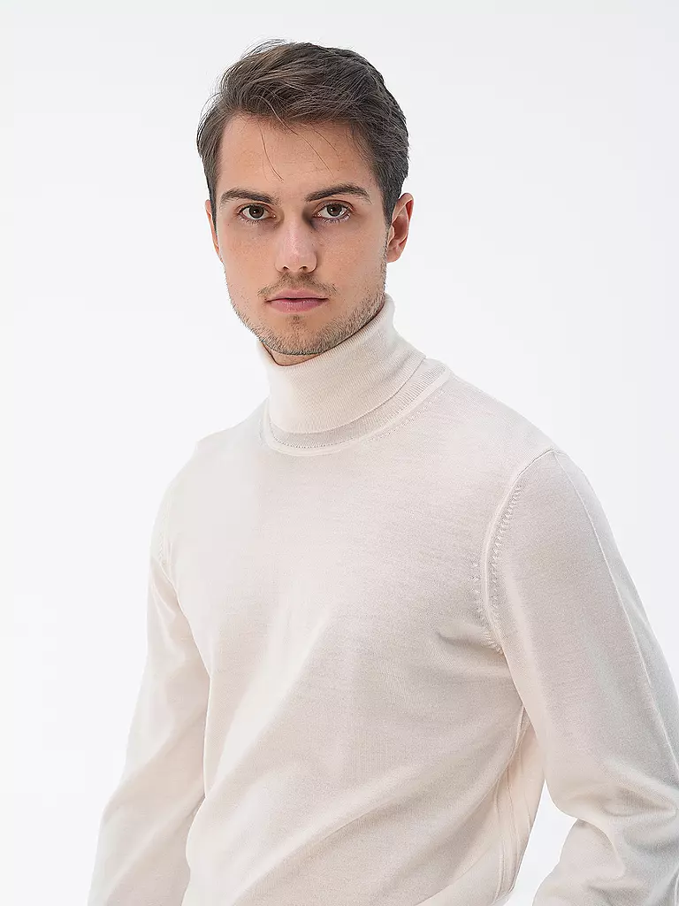 BOSS | Pull à col roulé slim fit MUSSO | creme