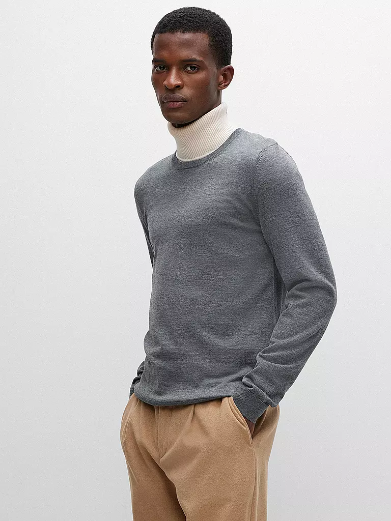 BOSS | Pull coupe slim LENO-P | grau