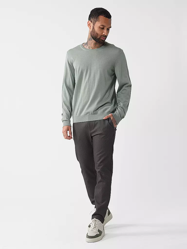BOSS | Pull coupe slim LENO-P | Vert clair