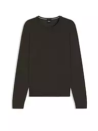 BOSS | Pull coupe slim LENO-P | Vert foncé