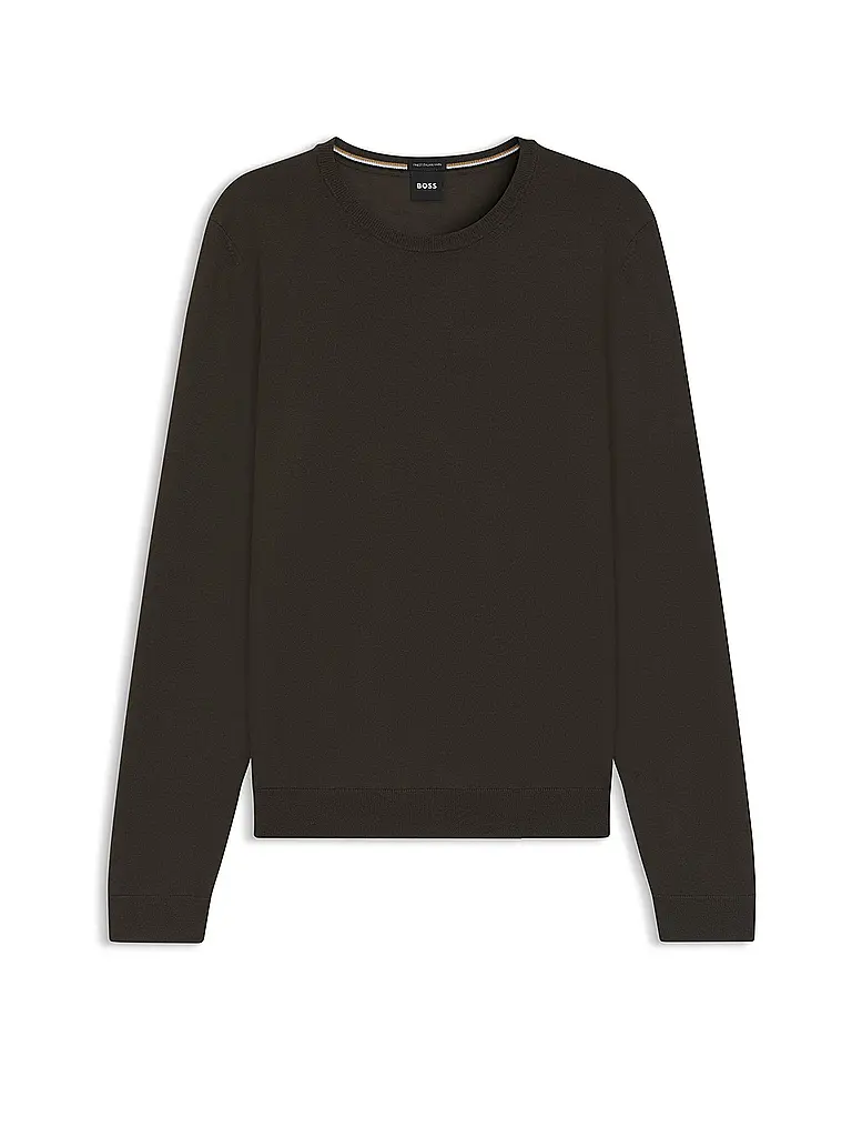 BOSS | Pullover Slim Fit LENO-P | dunkelgrün
